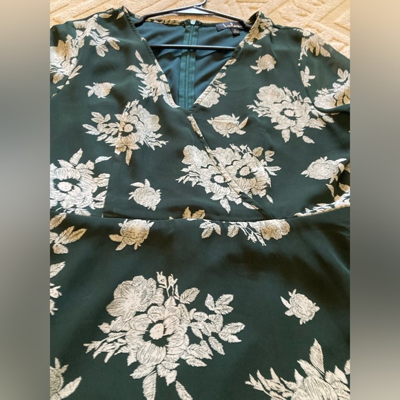 LULUS GREEN FLORAL MINI DRESS - Picture 9 of 14
